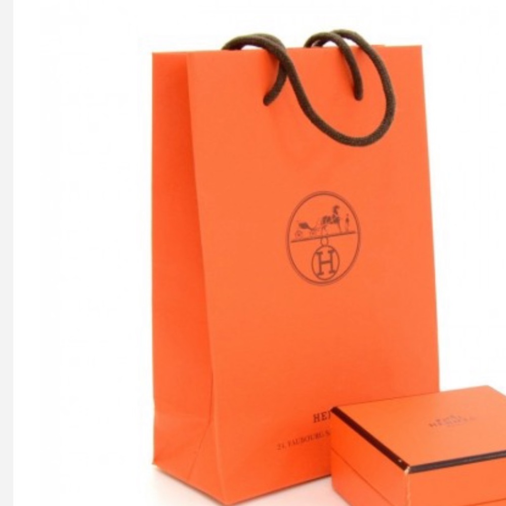 Hermès Orange Shopping Bag